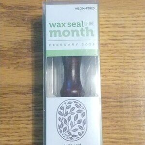 Spellbinders Wax Seal Stamp & a bag of wax - Lush Leaf